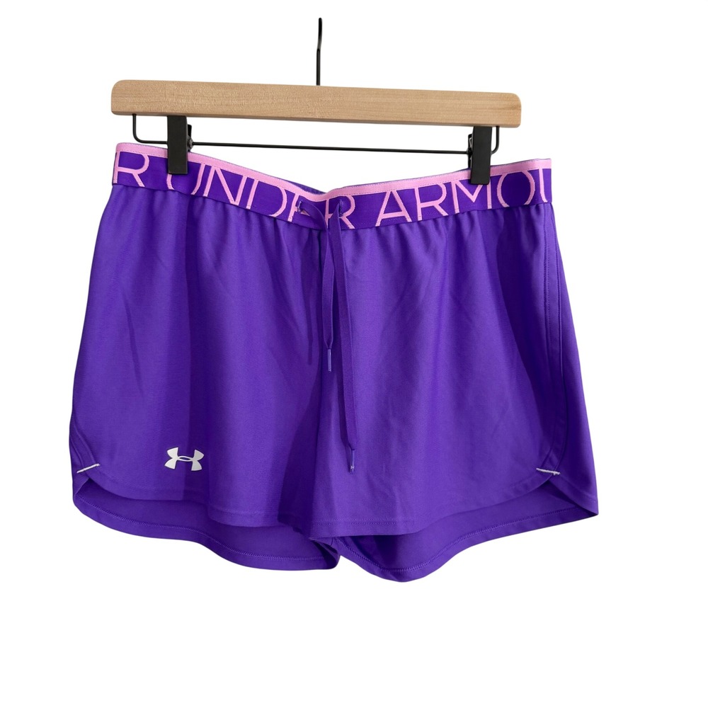 Under Armour Athletic Shorts Purple Medium Work Out Gym Activewear Athleisure